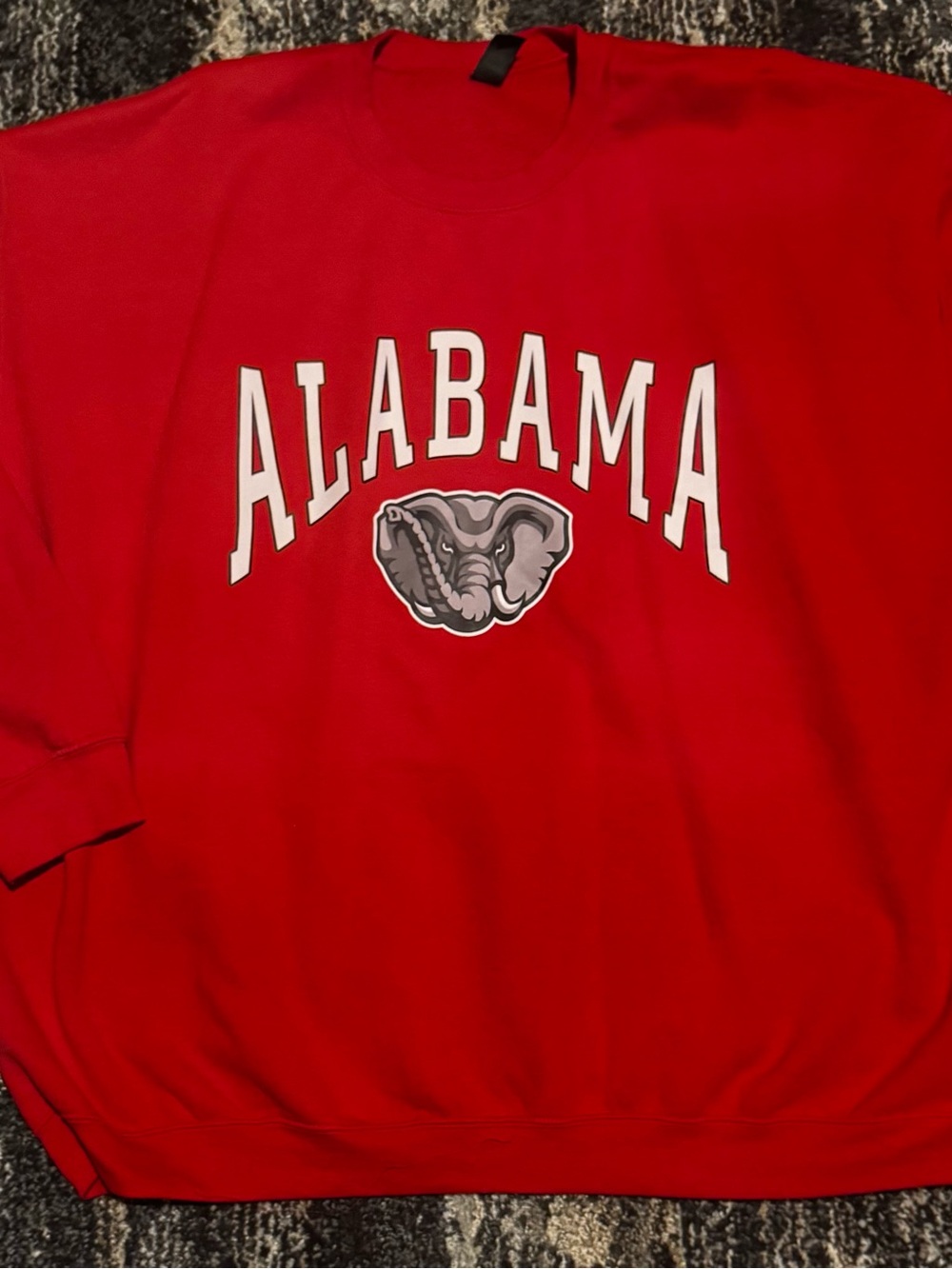 Gildan Red Alabama Crewneck Sweater with Elephant Logo
